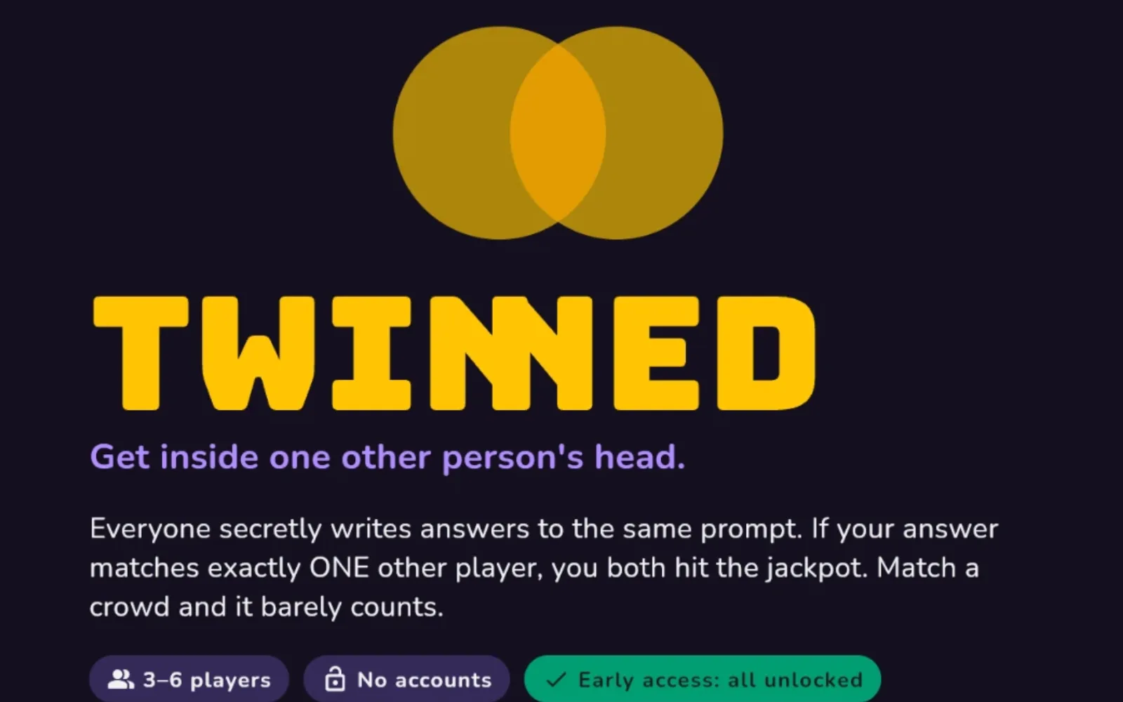 Twinned — free party game on Rumblerie
